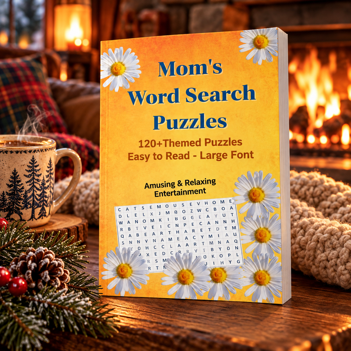 Mom's Word Search Puzzles: 120+ Themed Puzzles-Large Font-Great gift for Moms