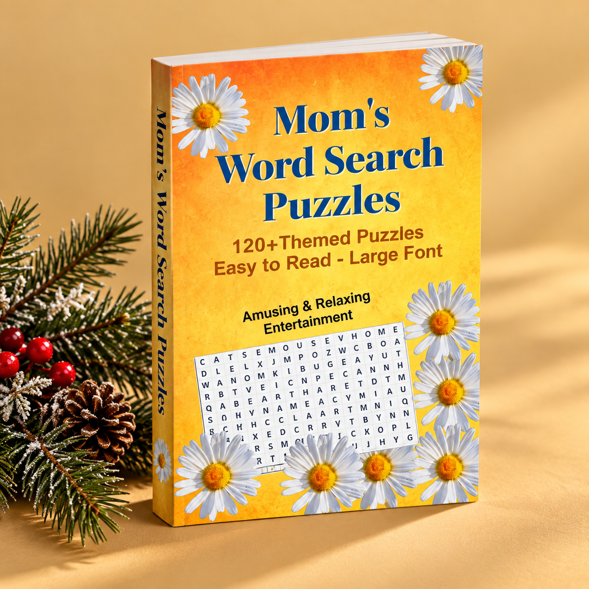 Mom's Word Search Puzzles: 120+ Themed Puzzles-Large Font-Great gift for Moms