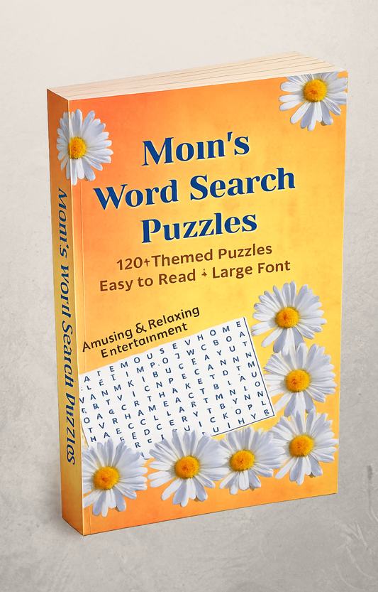 Mom's Word Search Puzzles: 120+ Themed Puzzles-Large Font-Great gift for Moms